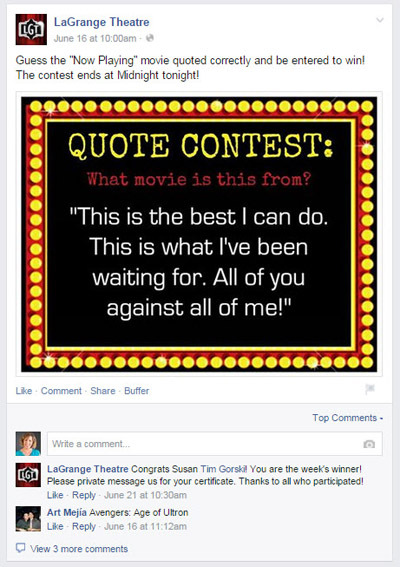 facebook puslapio citatų konkursas