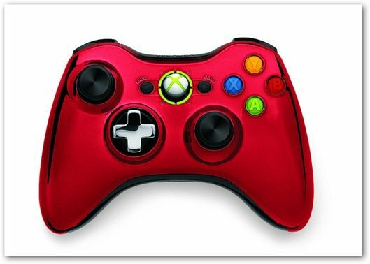 „Xbox 360“ chromo valdiklis raudonas