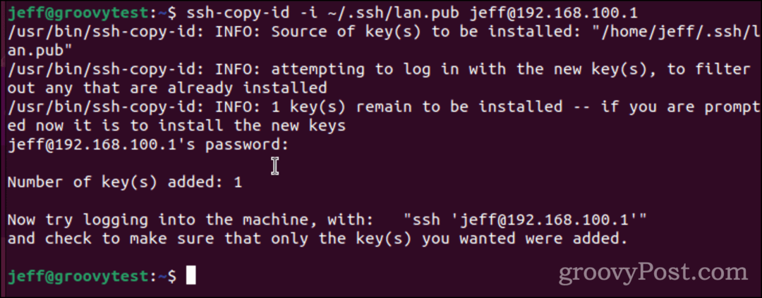 SSH rakto kopijavimas