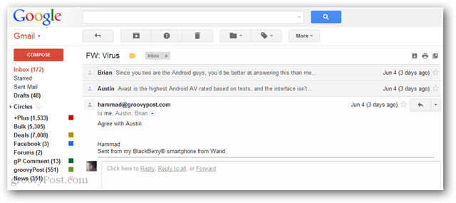 Kaip įgalinti „Gmail“ panašų pokalbio vaizdą „Thunderbird“