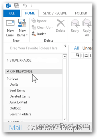 Pridėti pašto dėžutę „Outlook 2013“ - įtraukta nauja papildoma pašto dėžutė