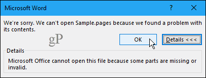 Negaliu atidaryti „Pages“ dokumento „Word“