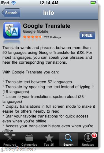 atsisiųskite ir įdiekite „Google“ vertimo programą, skirtą „iPhone“, „ipad“ ir „iPod“