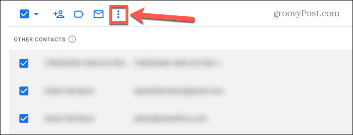 „Gmail“ trijų taškų piktograma