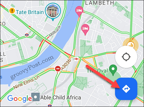 „Google“ žemėlapių nuorodų mobiliesiems mygtukas