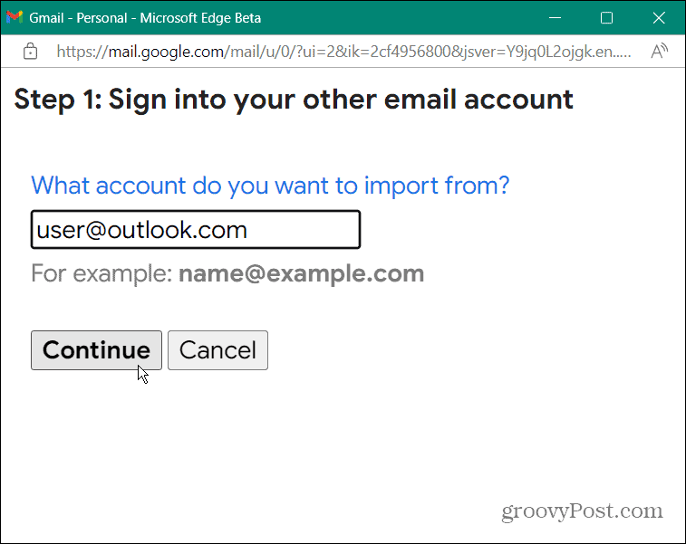Importuokite „Outlook“ el. paštą į „Gmail“.