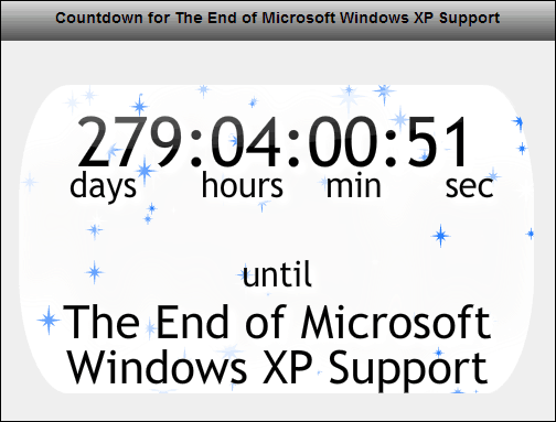 „Windows XP“ palaikymo skaičiavimas
