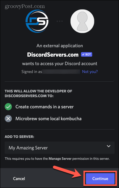discord serveris tęsti