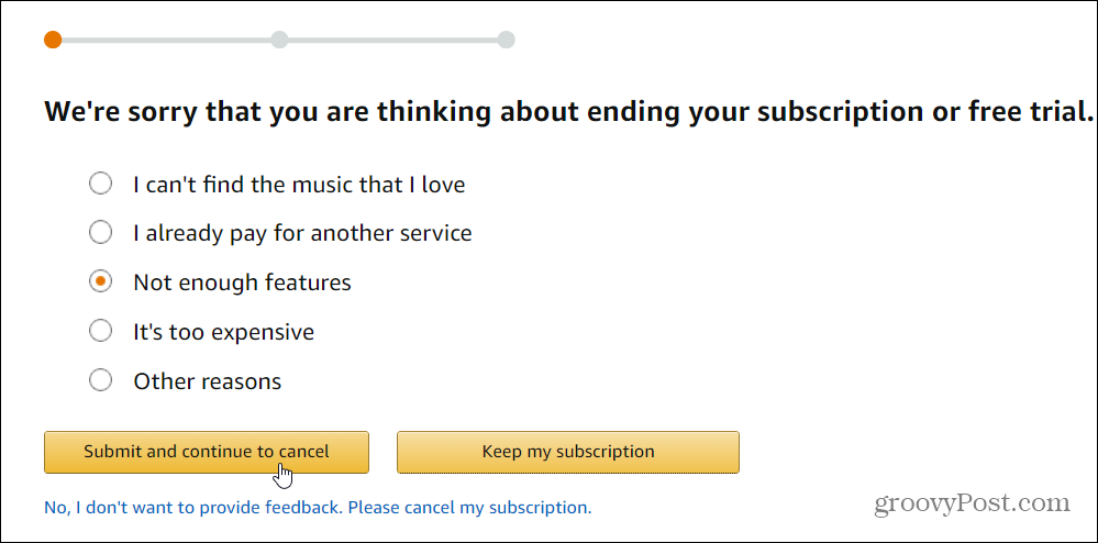 4 atšaukti „Amazon“ muziką