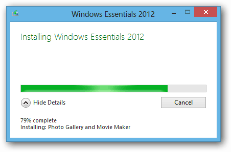 „Windows Essentials 2012“ diegimas