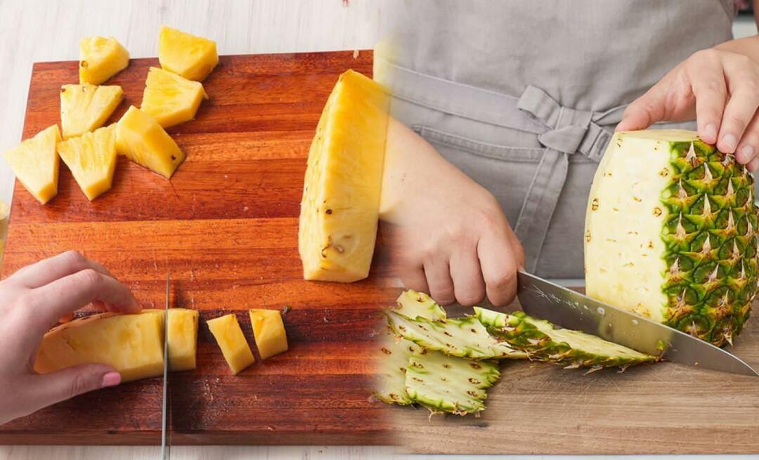 Kaip lengviausia nulupti ananasą? Kaip supjaustyti ananasą? Kokie yra ananasų lupimo būdai
