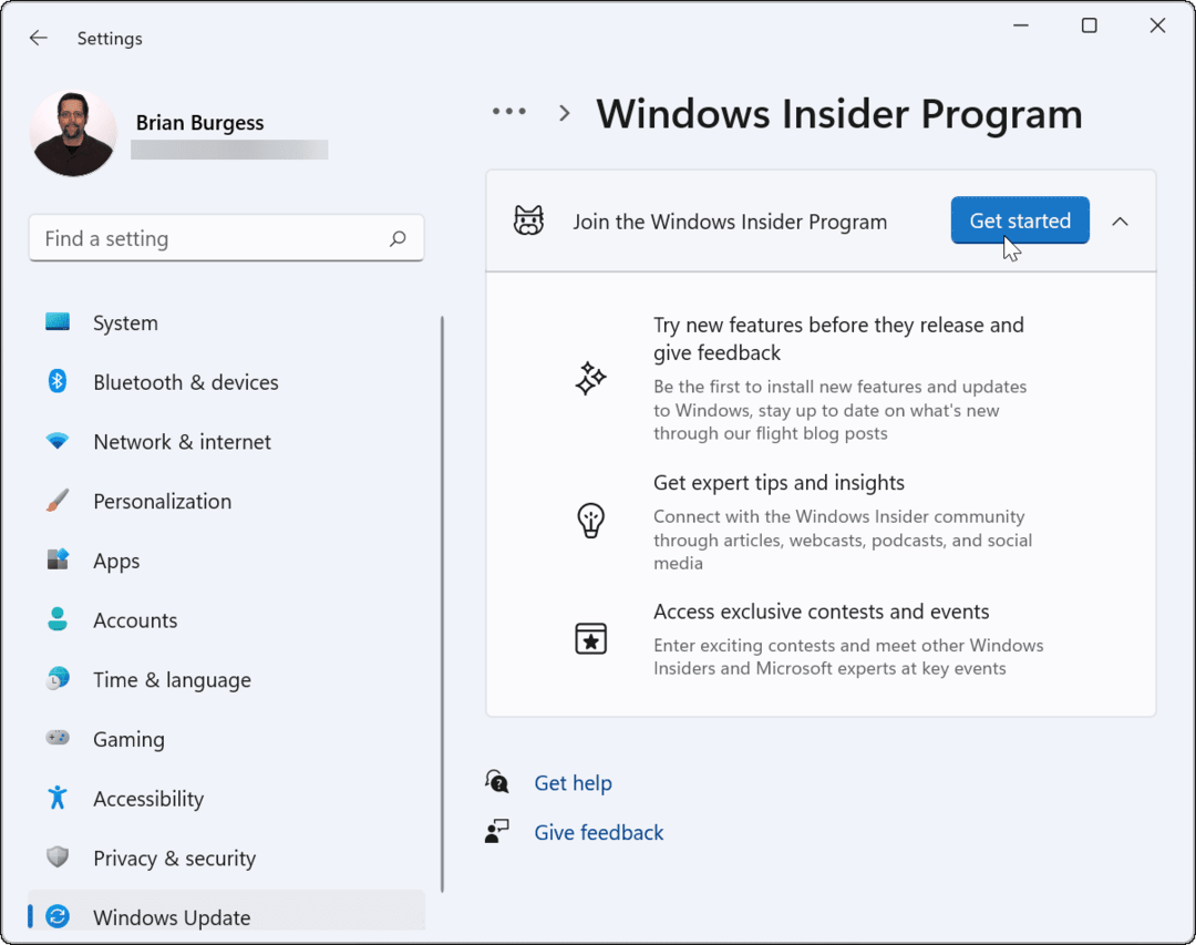 Kaip prisijungti prie „Windows Insider“ programos „Windows 11“.