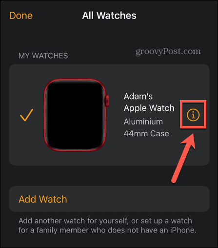 Apple laikrodžio informacija