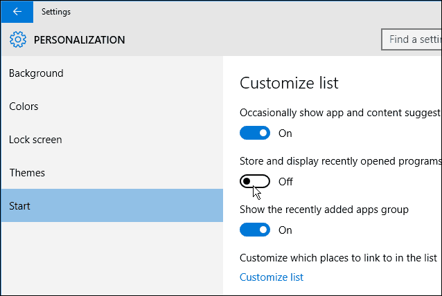 „Windows 10“: Pašalinkite elementus iš meniu Pradėti, dažniausiai naudojamų sąrašo