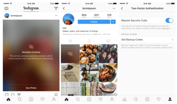 „Instagram“ išplečia dviejų veiksnių autentifikavimą visiems vartotojams ir pradeda sulieti neskelbtiną turinį.
