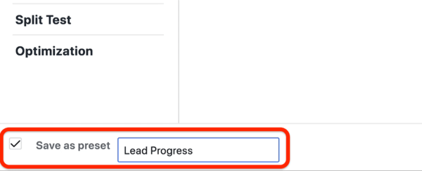 sukurkite „Lead Ads“ pasirinktinę ataskaitą „Facebook“ skelbimų tvarkyklėje, 4 žingsnis