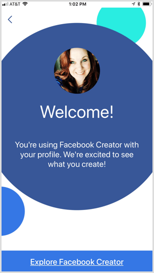 Naršykite „Facebook Creator“ programą