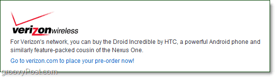 „Verizon“ pasirodys „Nexus One“, paleis neįtikėtiną „Droid“ [groovyNews]
