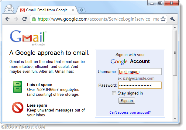 antrą kartą prisijunkite prie „gmail“, naudodami inkognito režimą, kad prisijungtumėte prie kelių paskyrų