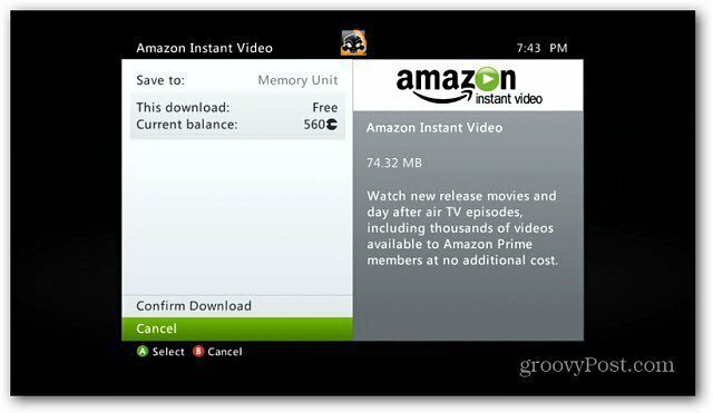 „Amazon“ momentinis vaizdo įrašas dabar „Xbox 360“