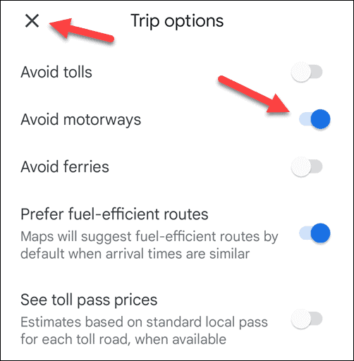 Venkite greitkelių greitkelių „Google“ žemėlapiuose mobiliesiems