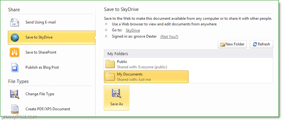 Kaip išsaugoti failą "Office 2010"
