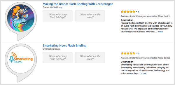„Flash“ instrukcijų ieškokite „Alexa“ įgūdžių parduotuvėje.
