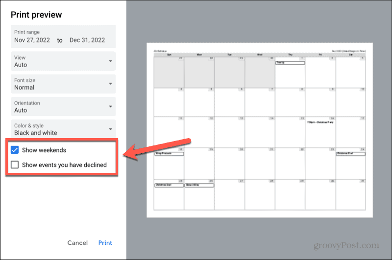 google kalendorius rodo savaitgalius