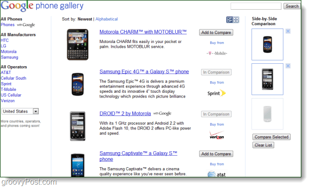 „Google“ vietoje „Nexus One“ atidarys telefonų galeriją