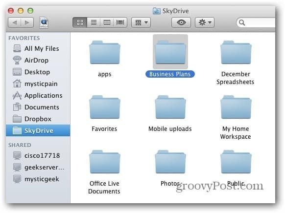 „Mac SkyDrive“ aplankas