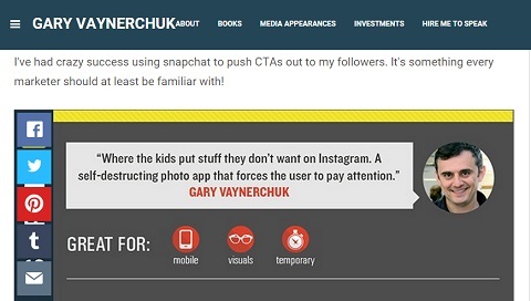 Gary Vanderchuko citata apie „Snapchat“ svarbą