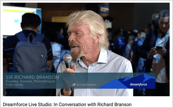 „Dreamforce Richard Branson“ interviu pavyzdys