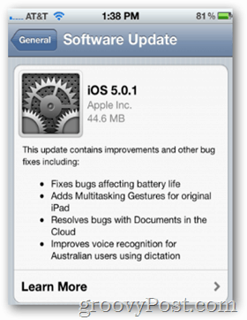 „Apple“ išleido „iOS 5.0.1“ su mišriomis reakcijomis