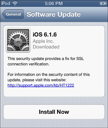 „iOS 6.1.6“ atnaujinimas