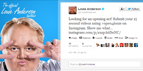 Louie Anderson kvietimas
