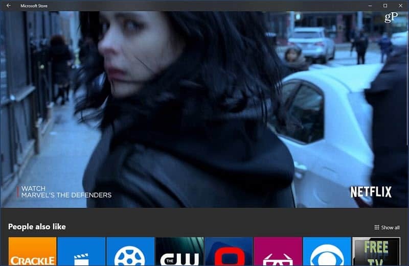 „Windows 10“ „Microsoft Store“ vaizdo įrašų automatinio paleidimo „Netflix“ programa