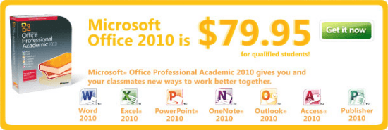 Nuolaida universiteto studentams - „Office 2010“ švietimo / akademinė versija dabar prieinama
