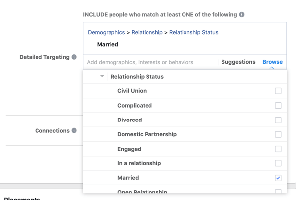 „Facebook“ potencialių klientų skelbimų kampanijos taikymo pagal demografinius rodiklius galimybės.