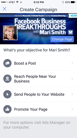„facebook“ skelbimų prietaisų skydelis „Facebook“ puslapių tvarkyklės programoje