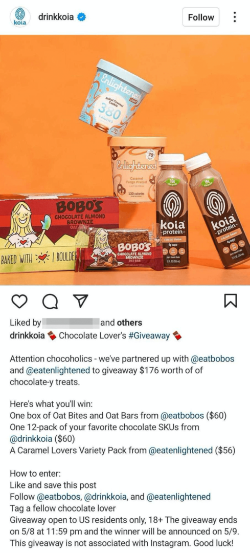 „Instagram“ verslo įrašo vaizdas su bendro prekės ženklo dovana
