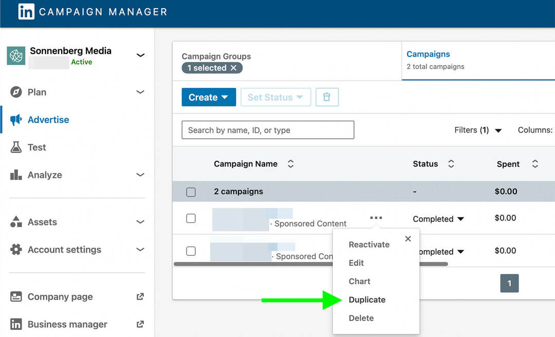 kaip-sukurti-padalytas-testus-linkedin-campaign-manager-duplicate-example-4