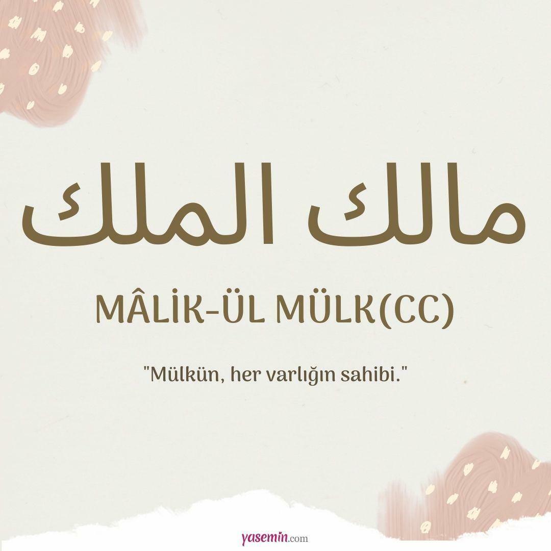 Ką reiškia Malik-ul Mulk (c.c)?