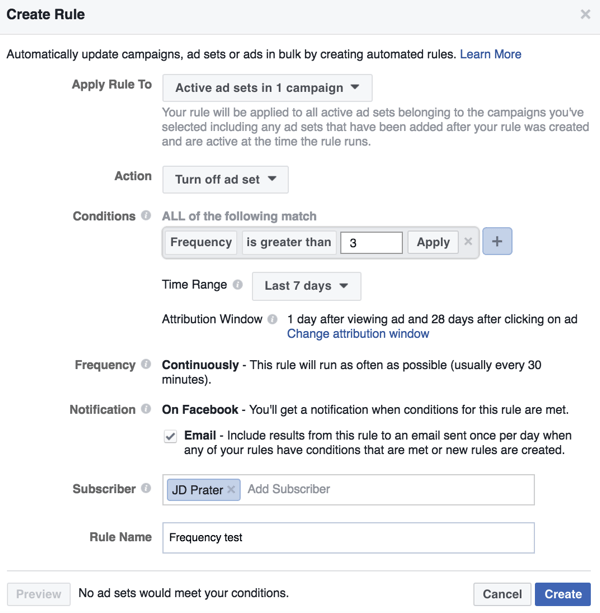 „Power Editor“ nustatykite „Facebook“ automatinę taisyklę.
