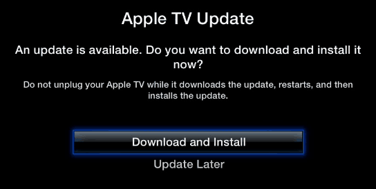Atnaujinkite „Apple TV“ programinę įrangą