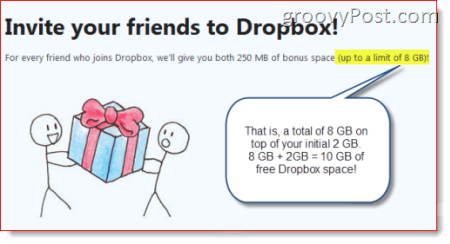 10+ GB laisvos vietos „Dropbox“