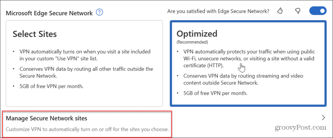 Naudokite „Microsoft Edge VPN“.