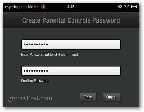 Sukurkite tėvų kontrolės slaptažodį
