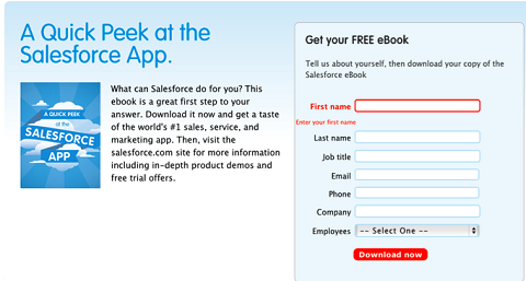 „Salesforce“ nukreipimo puslapis