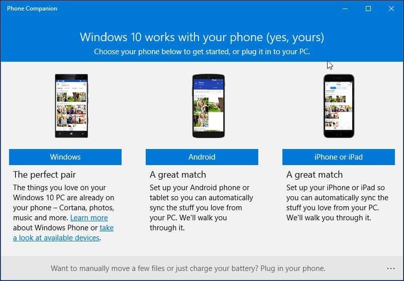 Kaip naudoti naują telefono kompaniono programą „Windows 10“