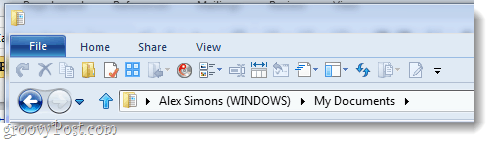 „Windows 8“ kompaktiška įrankių juosta